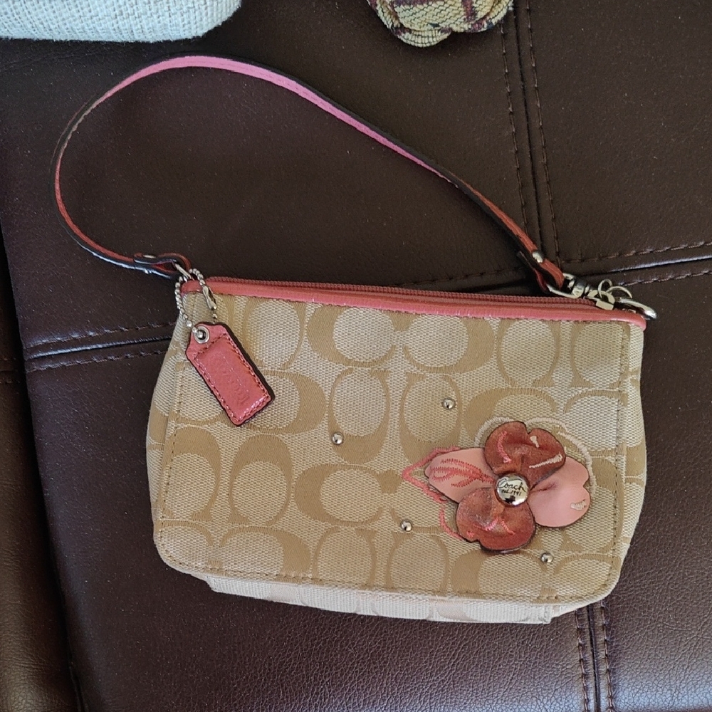 Coach Tan and Pink Women's Bag